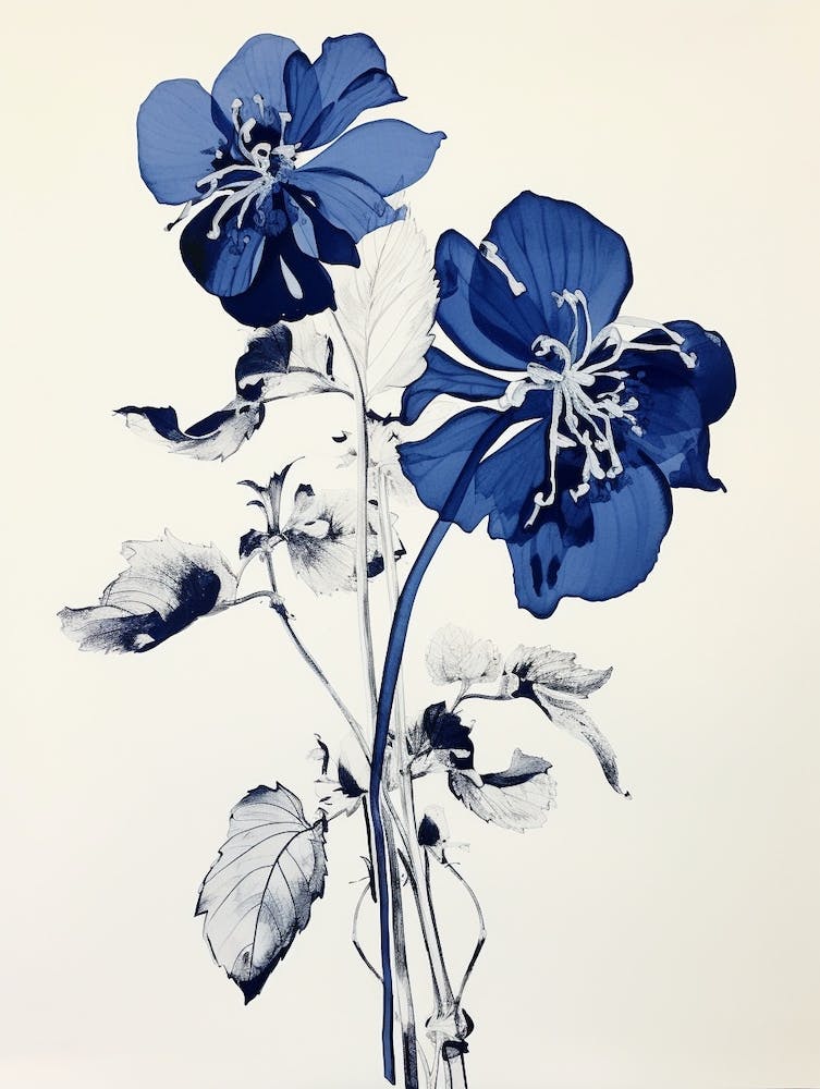 Blue Botanical Monkey Orchid