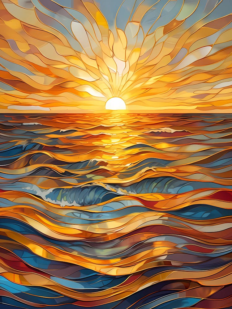 Sunset Over The Ocean 33