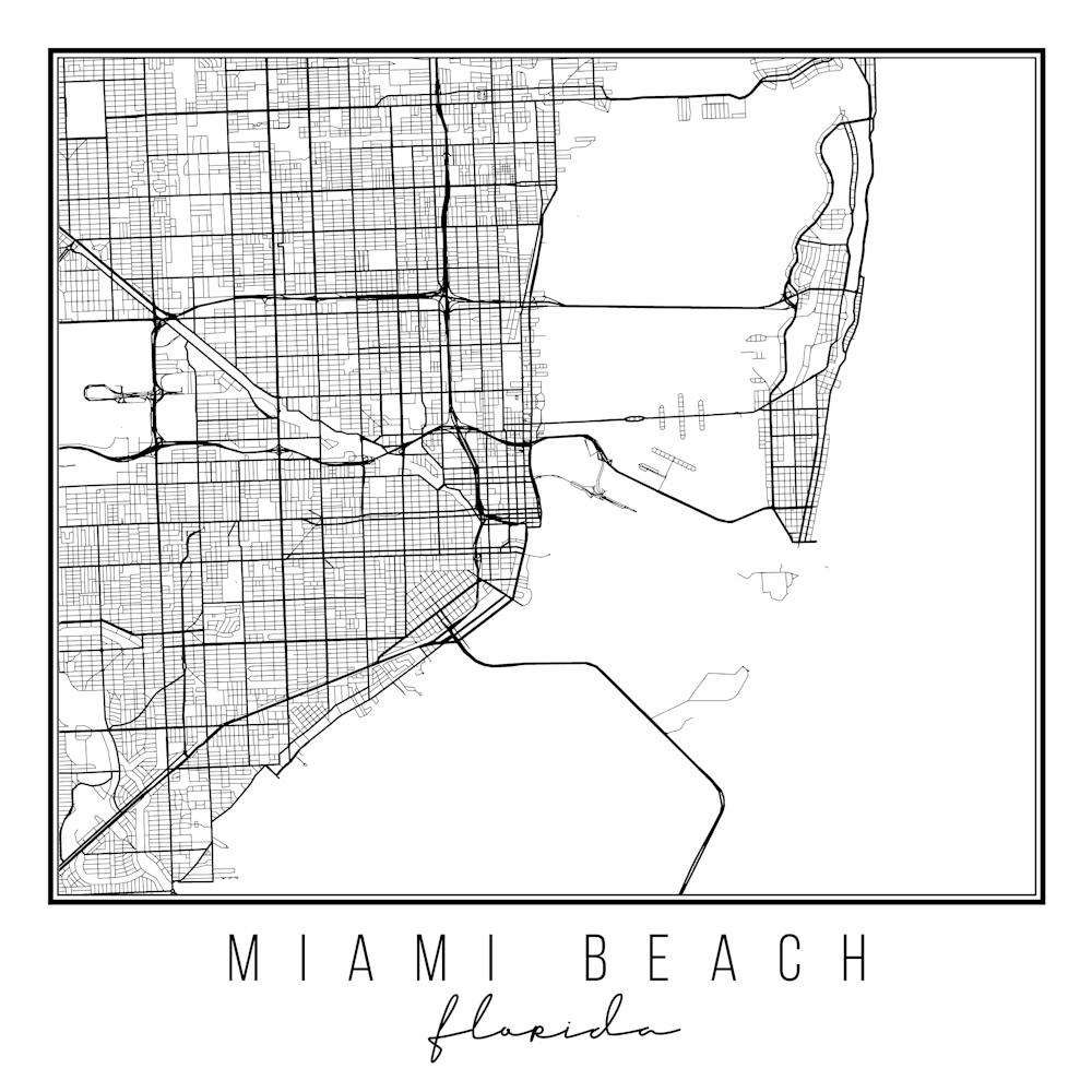 Miami Beach Florida Street Map