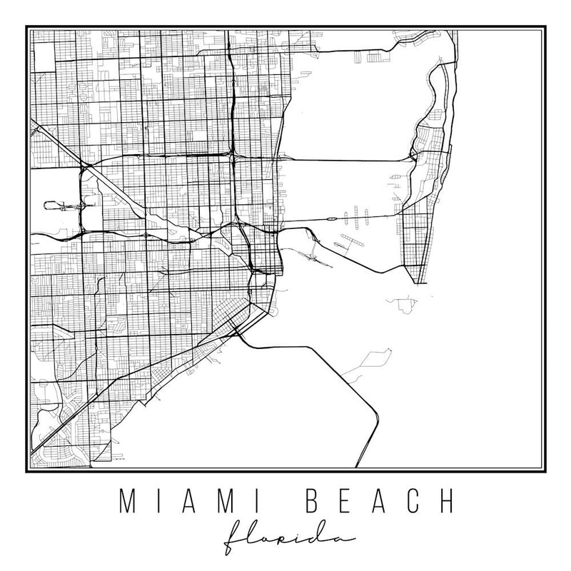 Miami Beach Florida Street Map