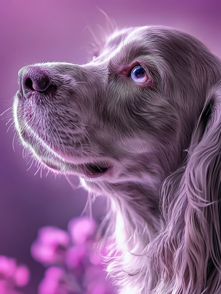 Cocker Spaniel.Generated AI. Wall