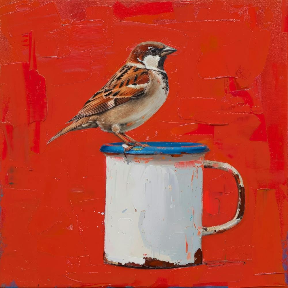 Sparrow In A Mug 2