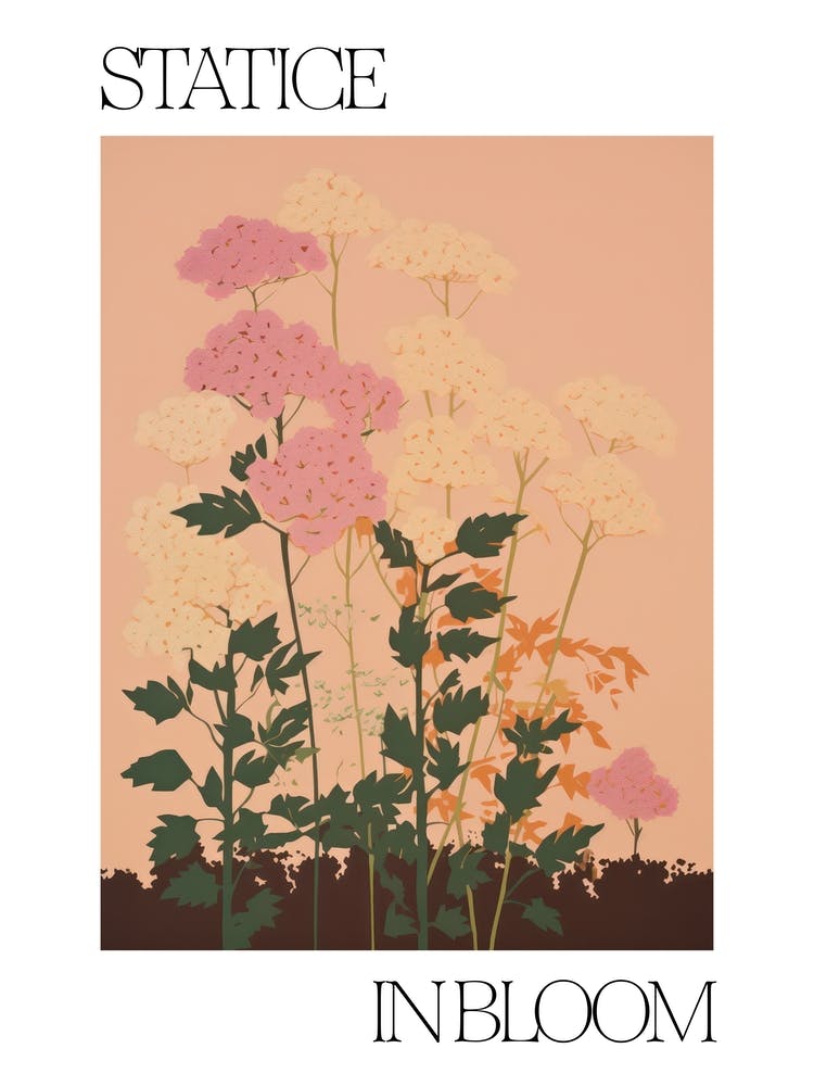 Statice In Bloom Flowers Bold Illustration 4