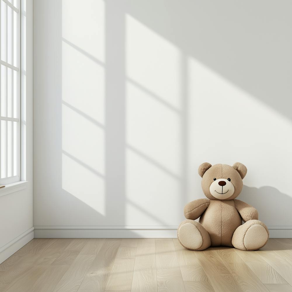 Teddy Bear In An Empty Room