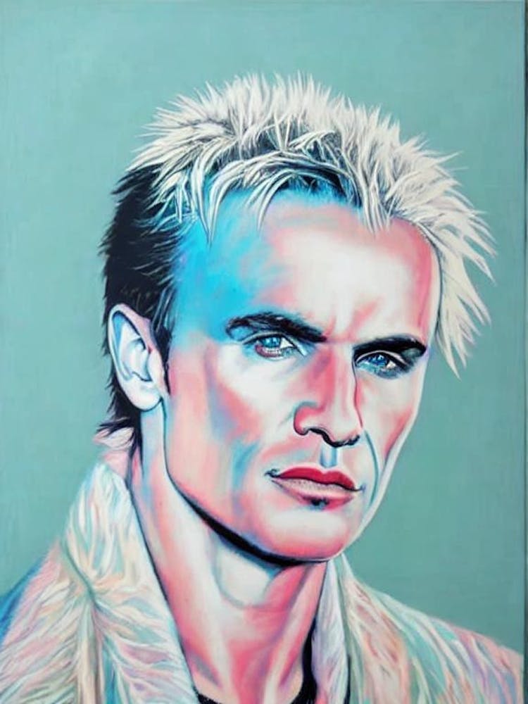 Billy Idol Farbenfrohe Illustration