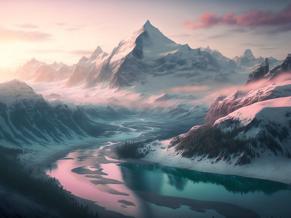 Mountain painting