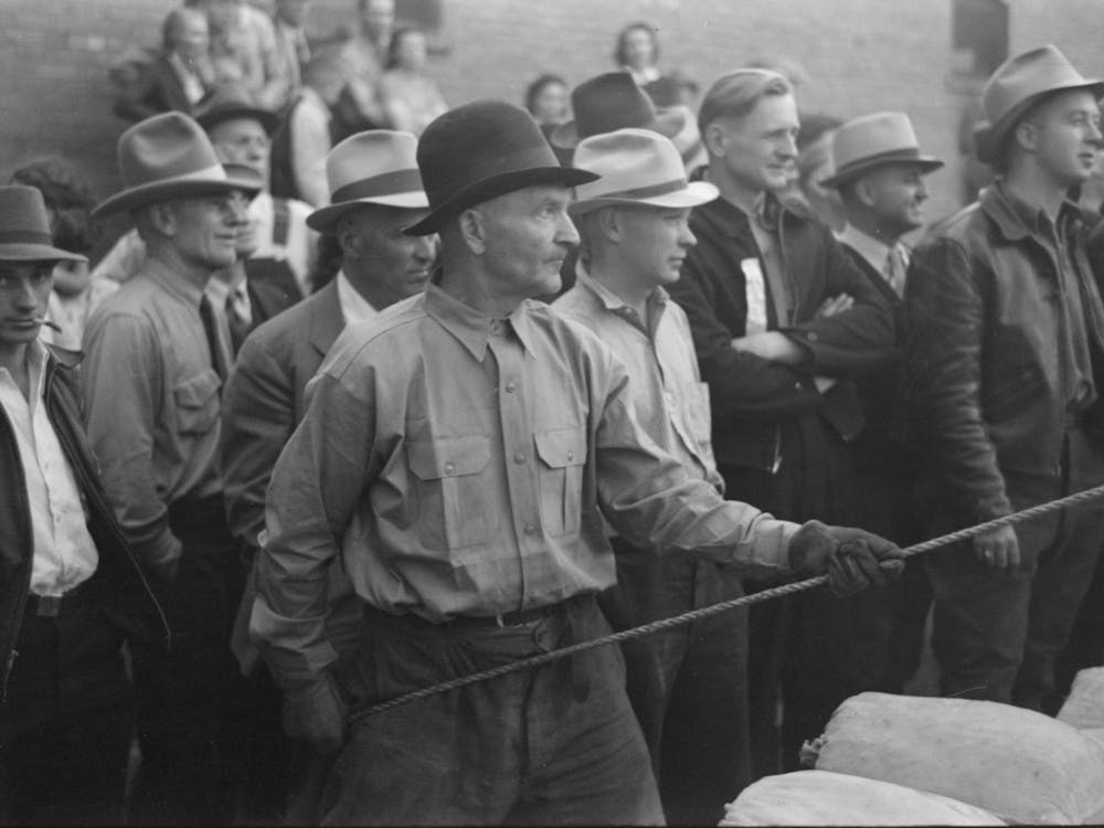 Untitled Photo, Possibly Related To Silverton, Colorado, Labor Day Celebration, Contestant And Spectators