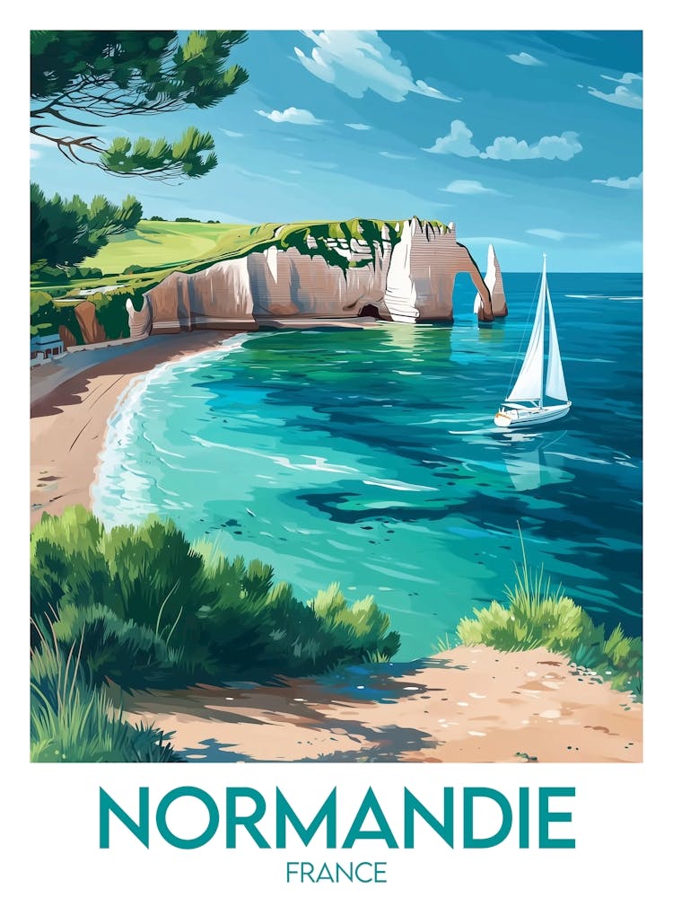 Affiche de voyage Normandie