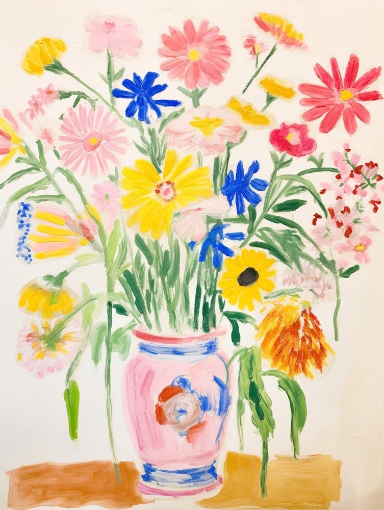 Flower Painting Fauvist Style Daisy 1