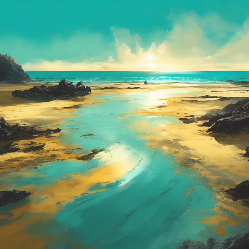 Shifting Sands, Tidal Pools on the Lizard, Cornwall