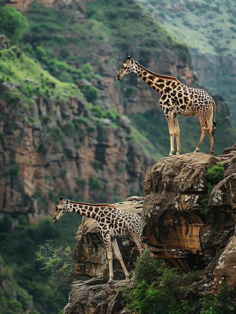 Giraffes In The Mountains 1