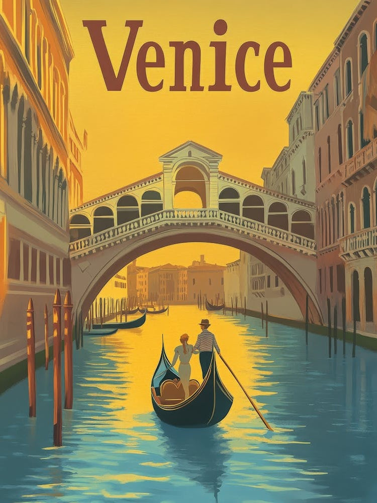 Aihrgdesign A Mid Century Modern Travel Poster For Venice Sho 9a6a3e9c E5a6 4773 9130 092e658a93ac 1