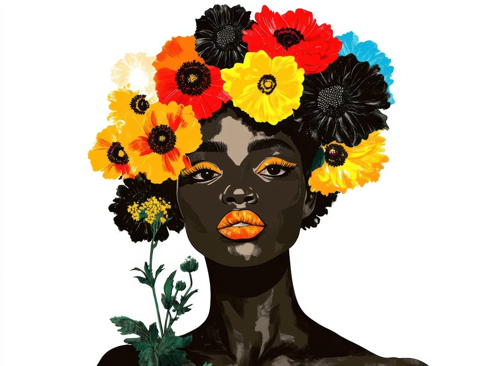 Woman With Flowers 18