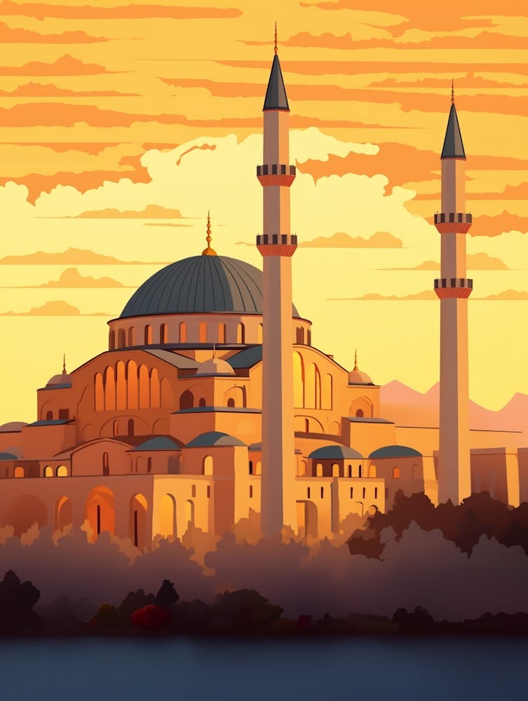 Hagia Sophia Ayasofy Modern Pixel Art 2
