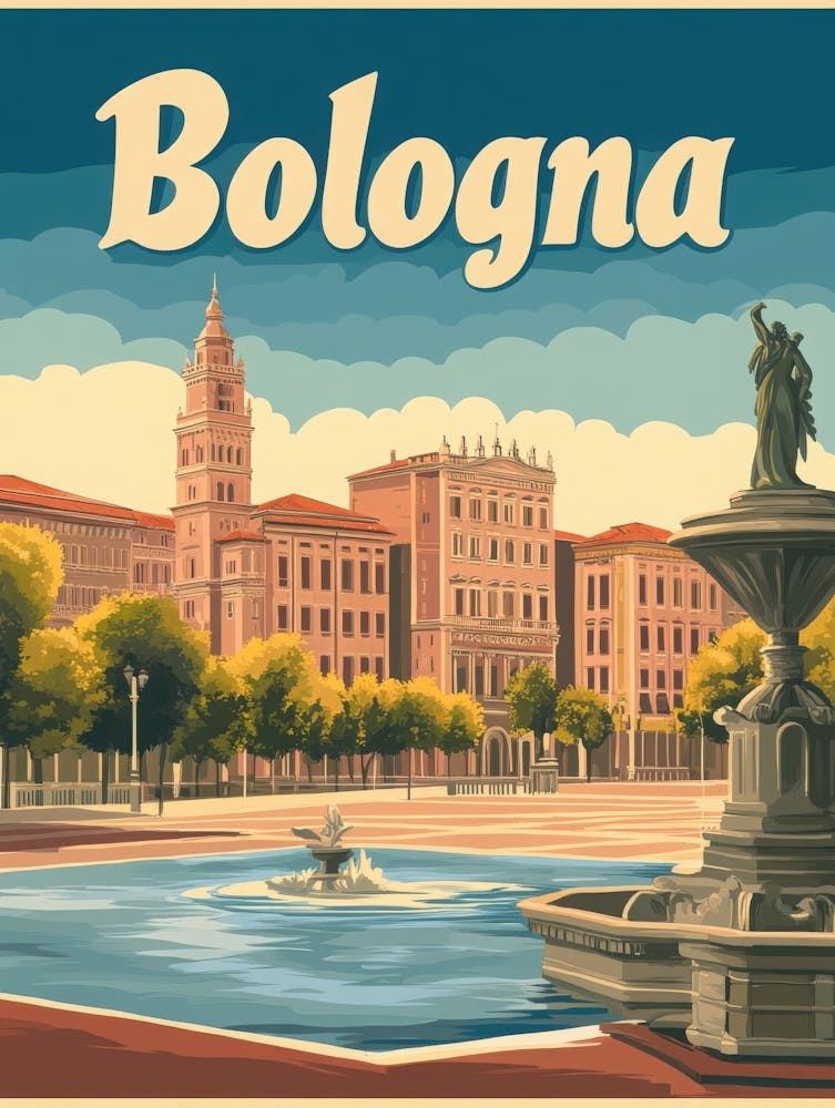 Aihrgdesign A Classic 1960s Travel Poster For Bologna Showcas 20496385 08a3 4f43 859b 32b0508a3697 2
