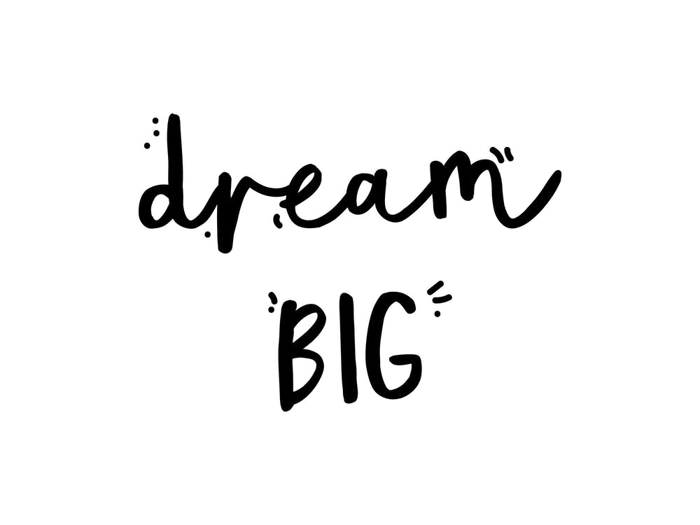 Dream Big Bedroom kids art print