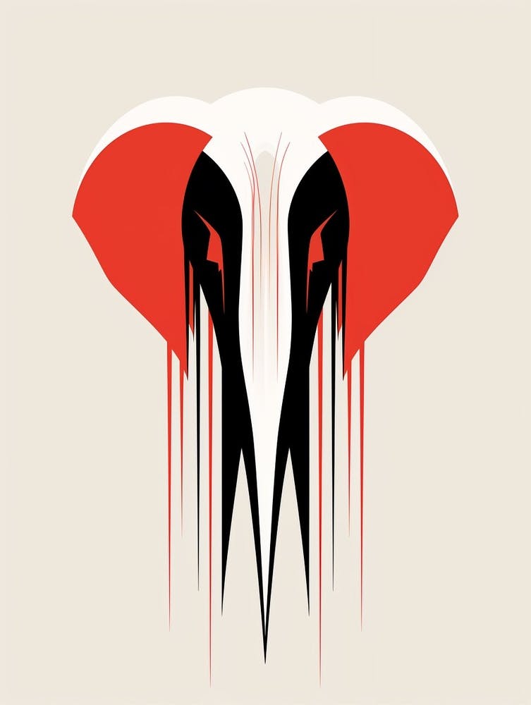 Elephant Minimalist Abstract 5