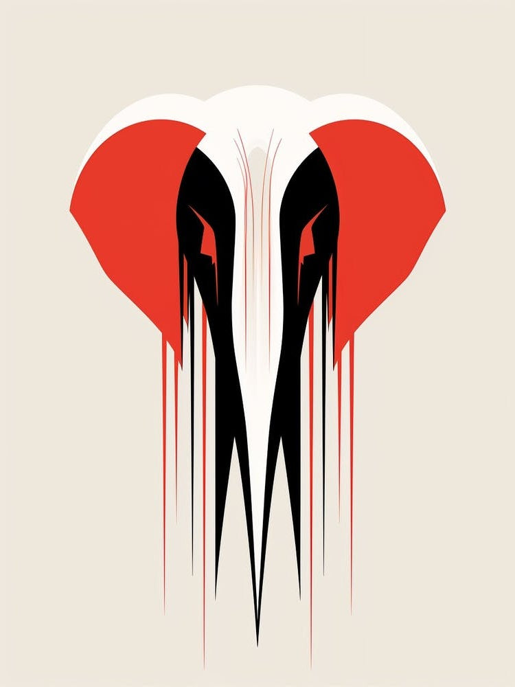 Elephant Minimalist Abstract 5