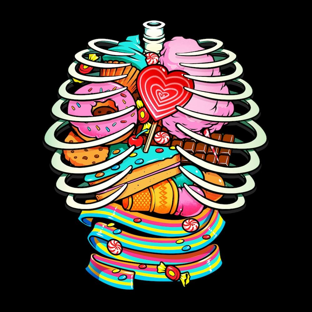 Unicorn Anatomy Sweet Inside Square