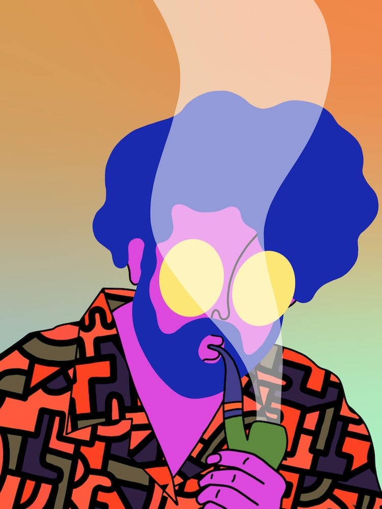 Stiller Mann Lautes Hemd