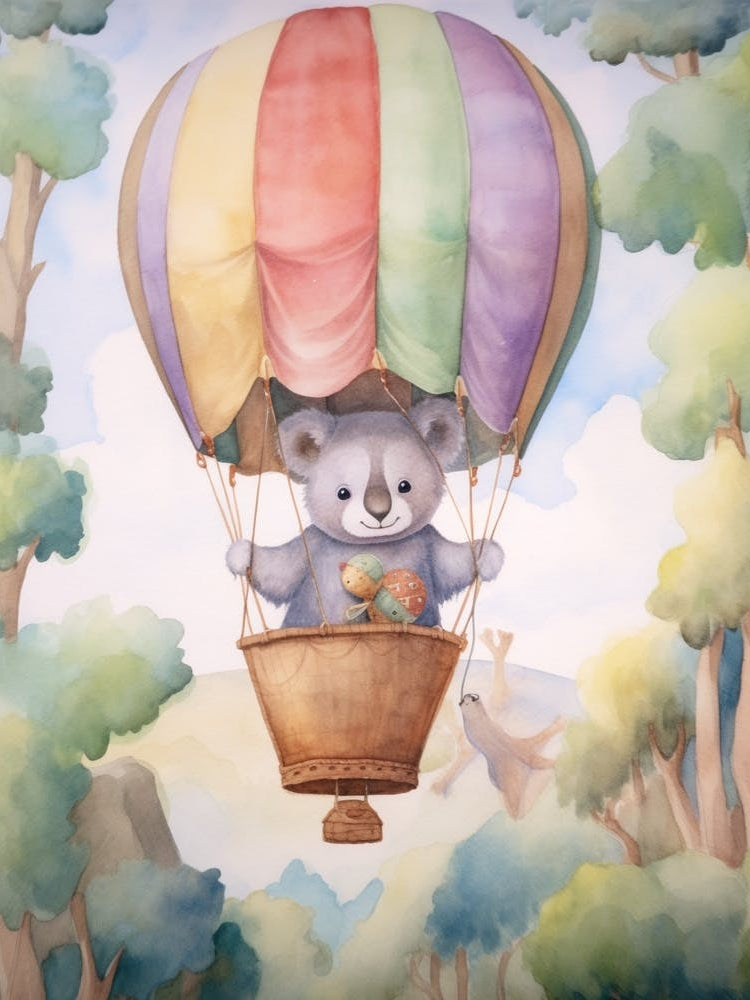 Baby Koala 1 In A Hot Air Balloon