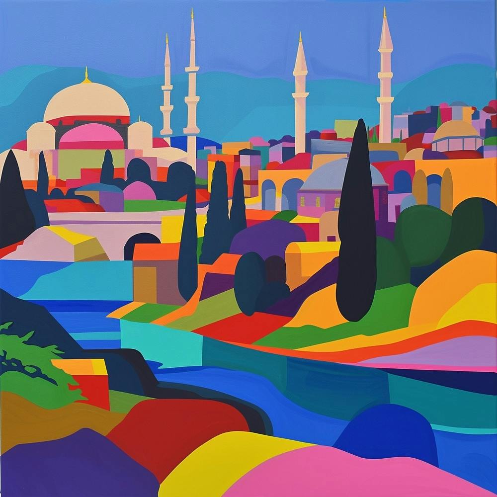 Abstrakte Reisekollektion Istanbul Türkei 6