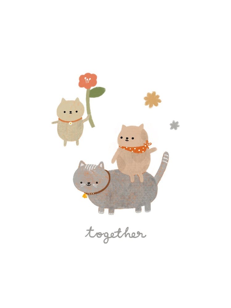 Cat Family Together