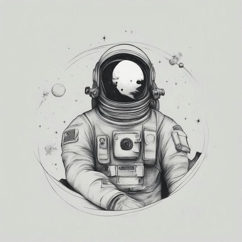 Astronaut In Space on a white background