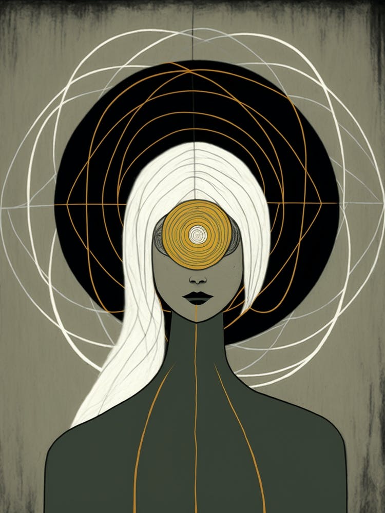 Silhouette Of A Woman Gray Tones