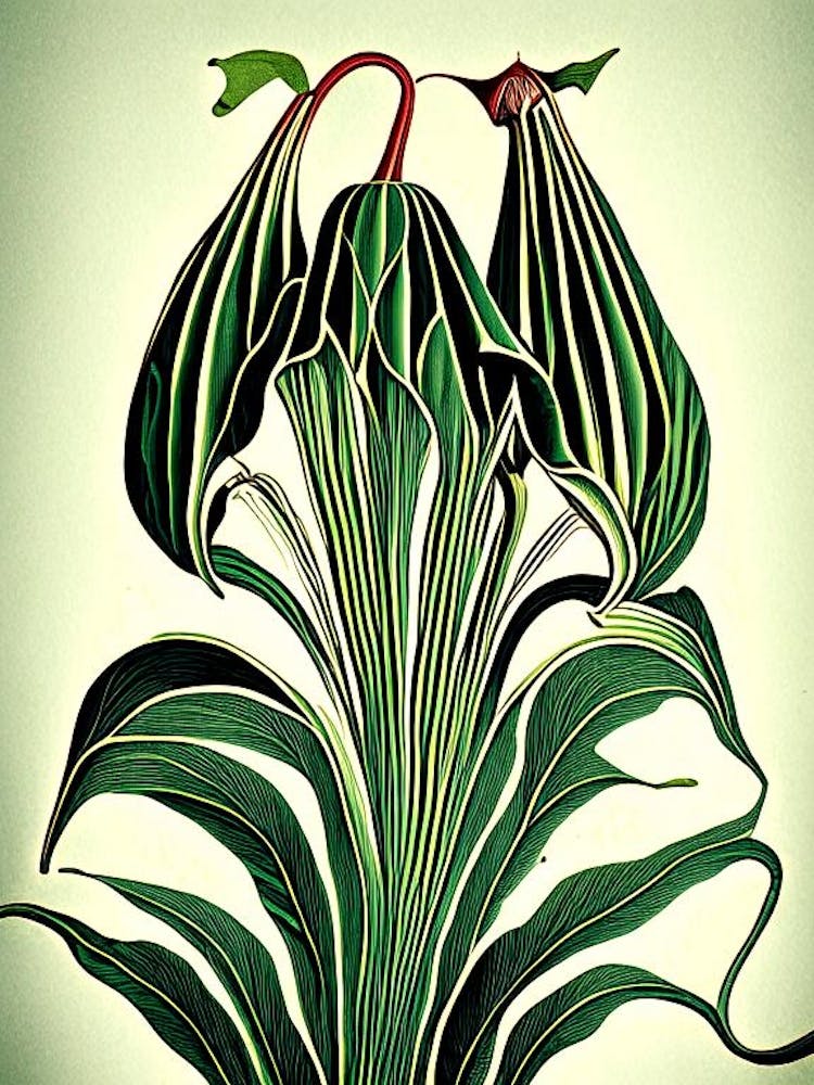 Jack In The Pulpit 1 Floral Botanical Vintage Poster Flower
