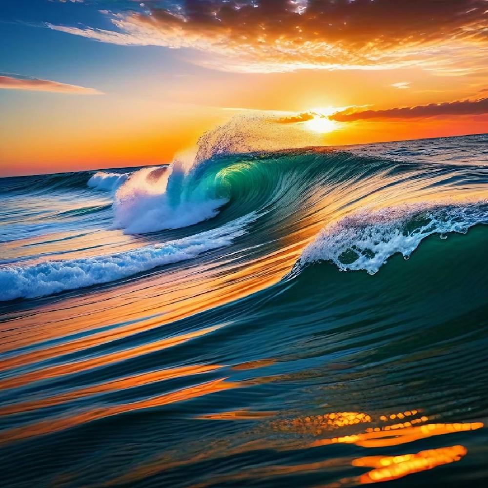 Sunset Over The Ocean