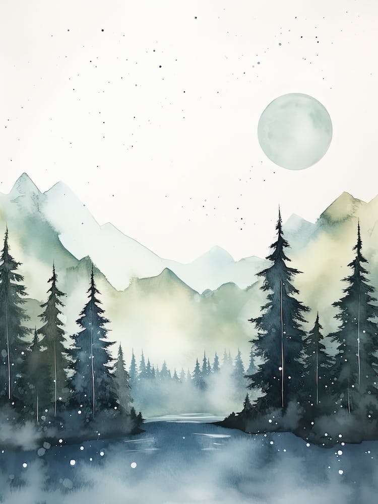 Watercolour Of Kahurangi National Park   New Zealand 2