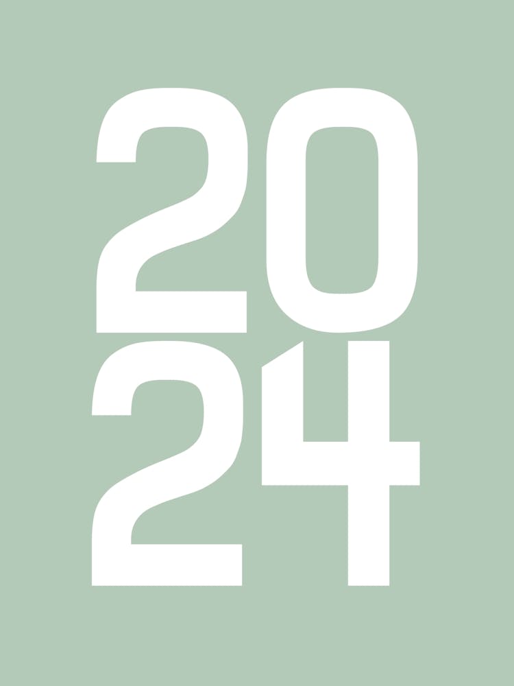 2024 Year Sage Green