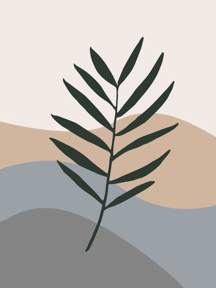 Palm Leaf Vector Illustration