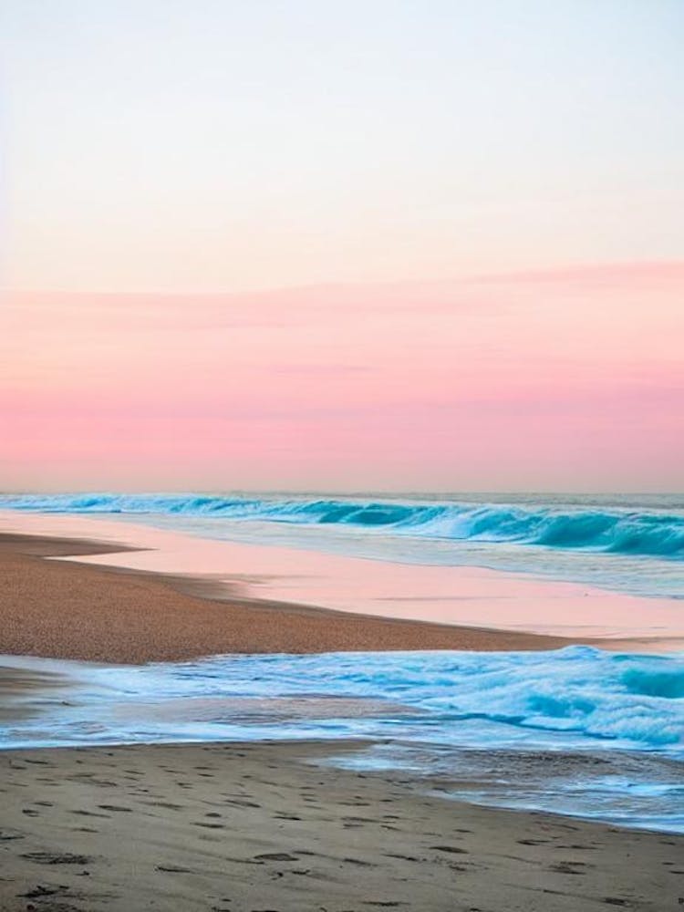 Shanklin Beach, Isle Of Wight Pink Photography