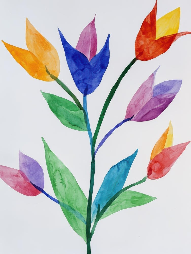 Watercolor Tulips 7