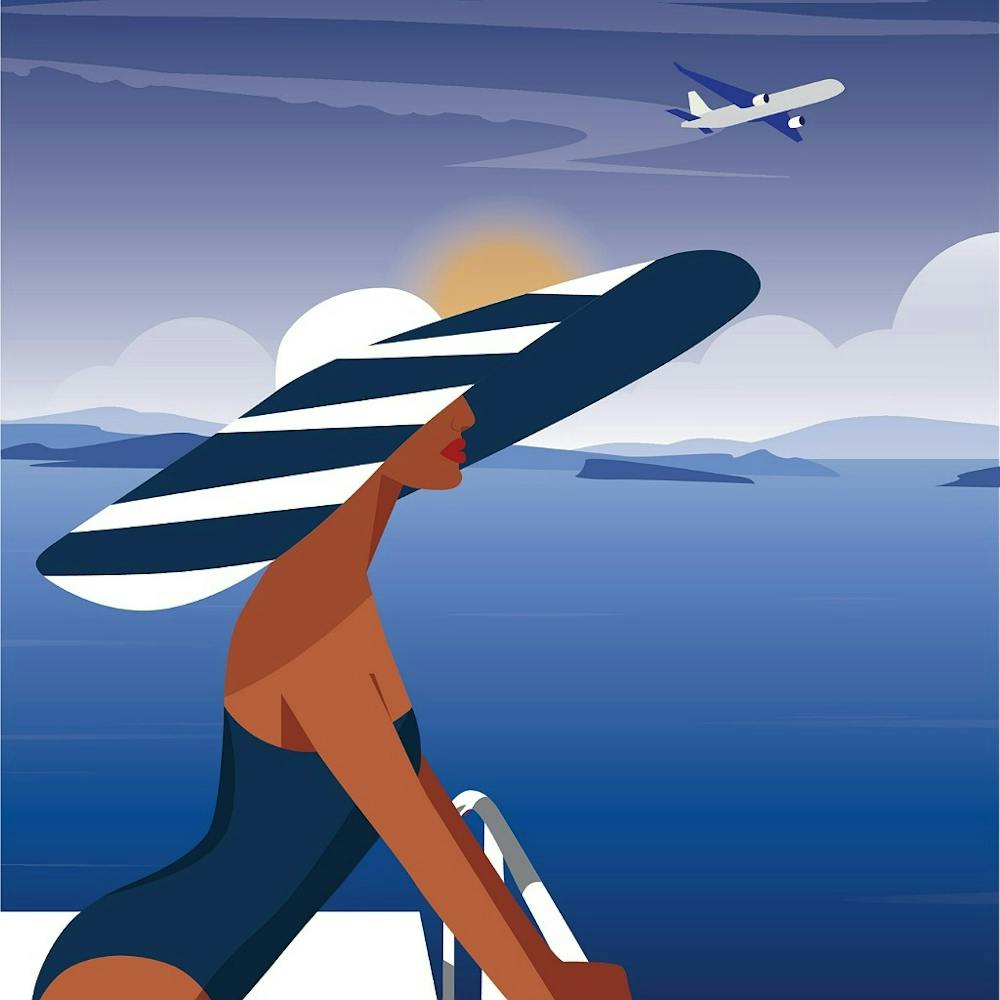 Woman On A Boat 1
