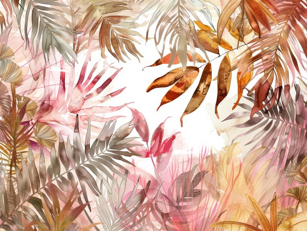 Aquarell Tropische Blätter 14