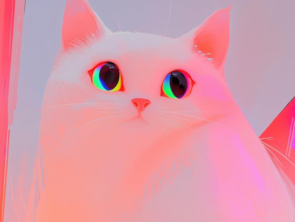 Cat With Neon Eyes