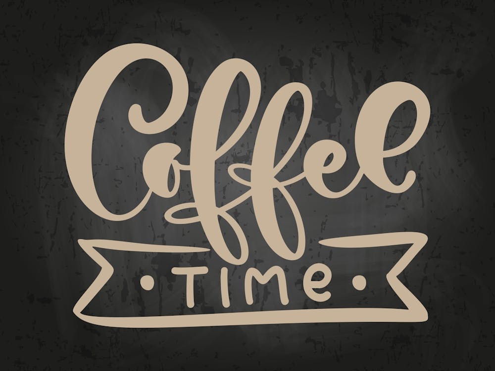 Coffee Time — Kaffee-Poster, Kaffee-Schriftzug, Küchen Kunstdruck, Küchen Wanddeko