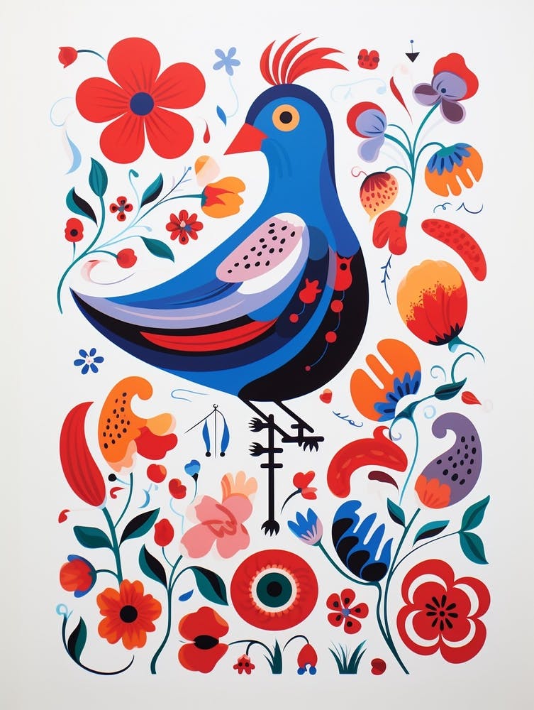 Scandinavian Bird Illustration Coot 3
