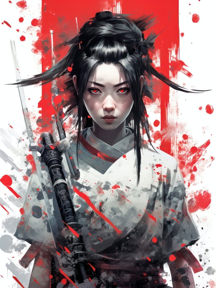 Ninja Girl Japan Art