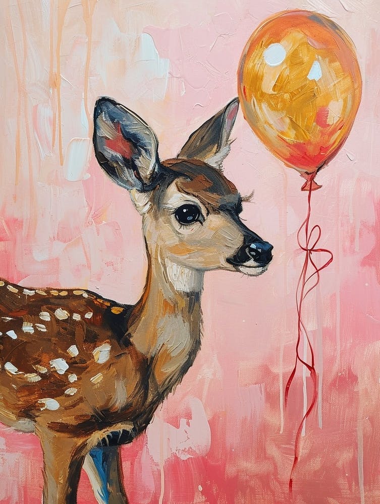 Cute Deer 1 With Balloon