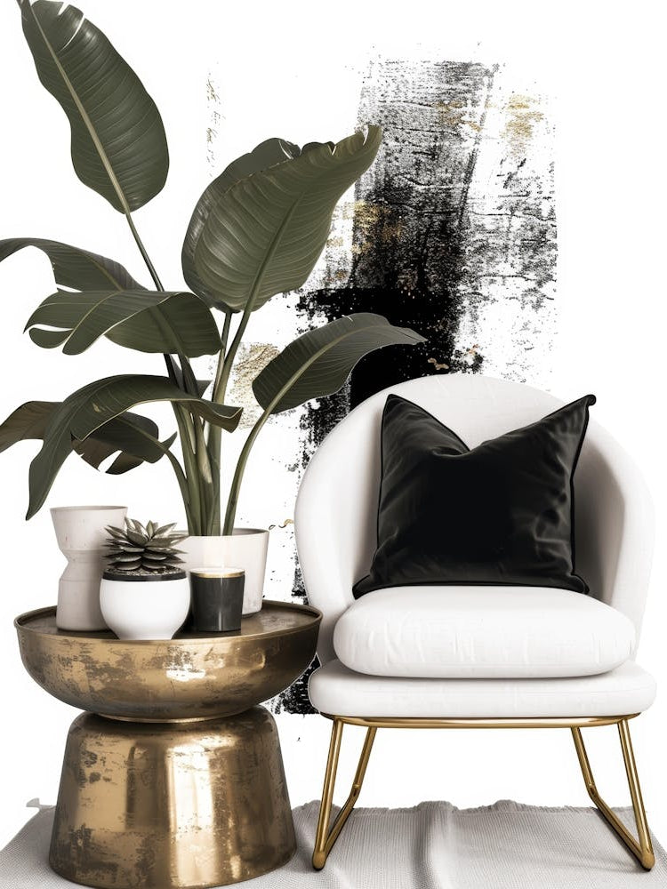 Gold And Black Living Room 1