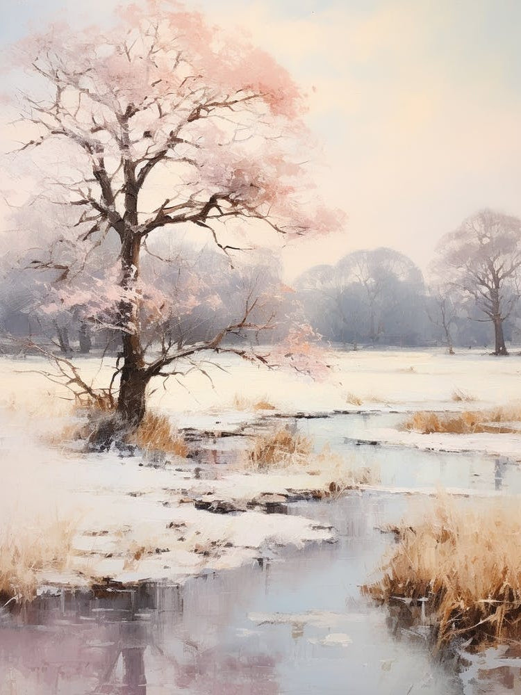 Dreamy Winter Painting Richmond Park England 4