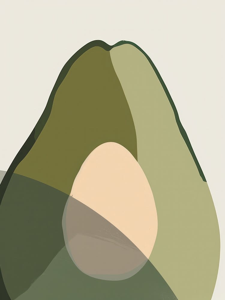 Avocado Close Up Illustration 2