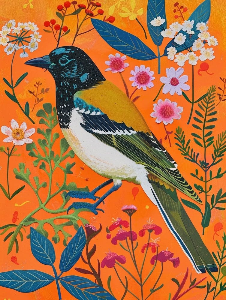 Spring Birds Magpie 3