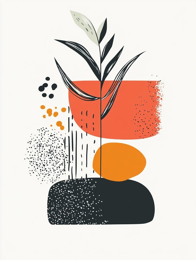 Abstrakte Pflanzenvektor-Illustration