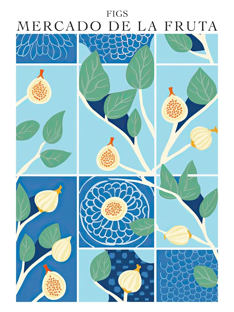 Mercado De La Fruta Figs Illustration 2 Poster
