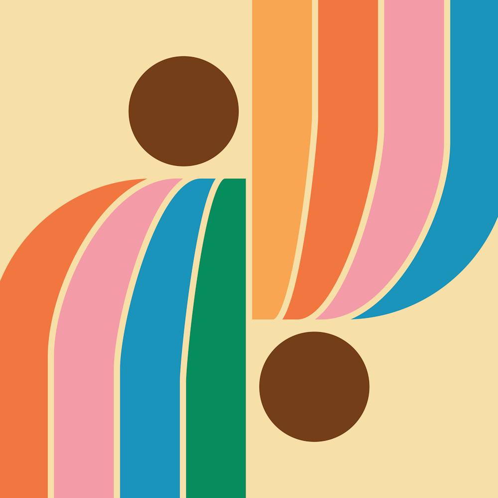Arch Midcentury Modern Abstract Pattern I In Retro Vibes 02